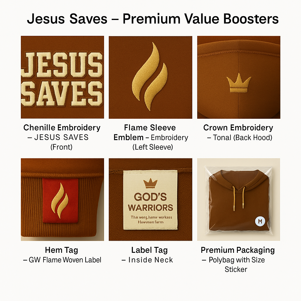 Jesus Saves Cropped Hoodie