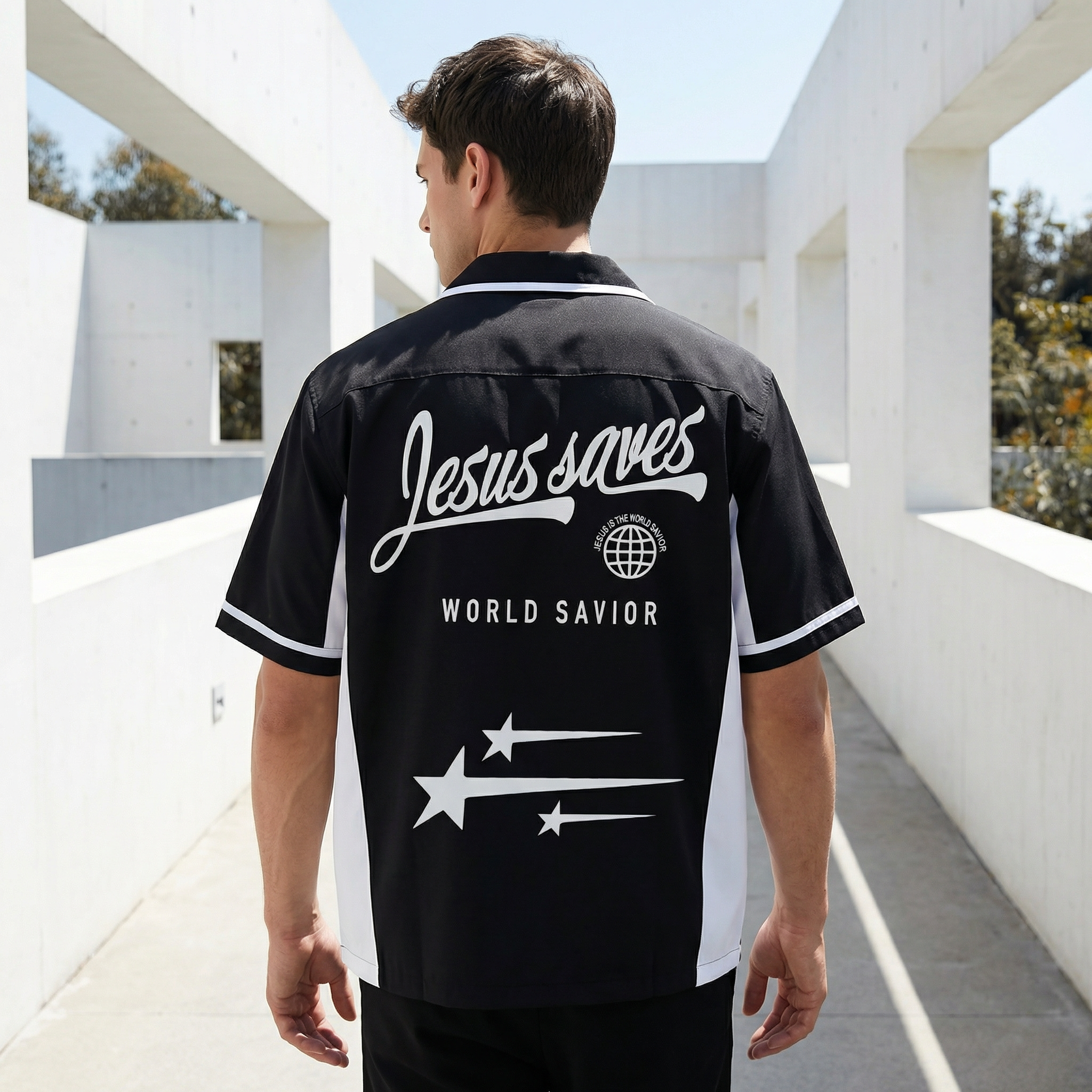 JESUS SAVES BUTTON-UP