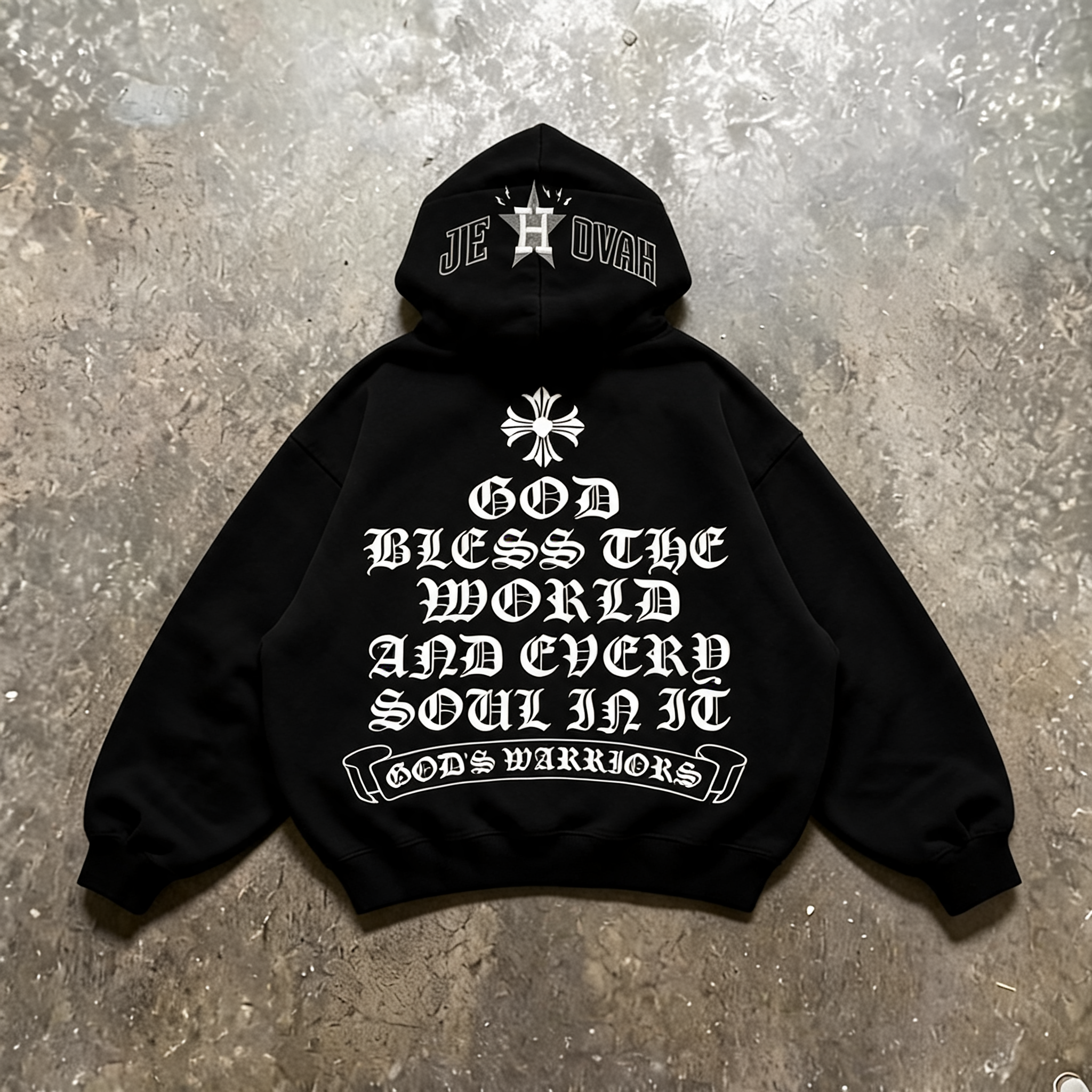 God Bless The World – Graphic Statement Hoodie